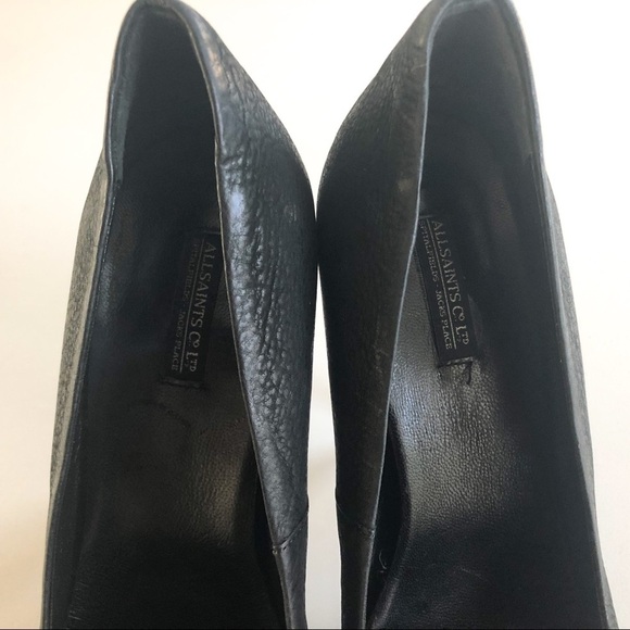 Allsaints Spatialfields Jacks Place Black Cap Toe Pump Size 40 - Picture 8 of 9